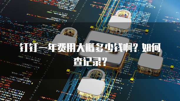 钉钉一年费用大概多少钱啊?如何查记录?