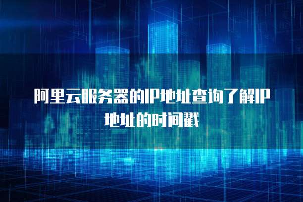 阿里云服务器的IP地址查询了解IP地址的时间戳