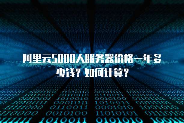 阿里云5000人服务器价格一年多少钱?如何计算?