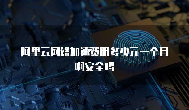 阿里云网络加速费用多少元一个月啊安全吗