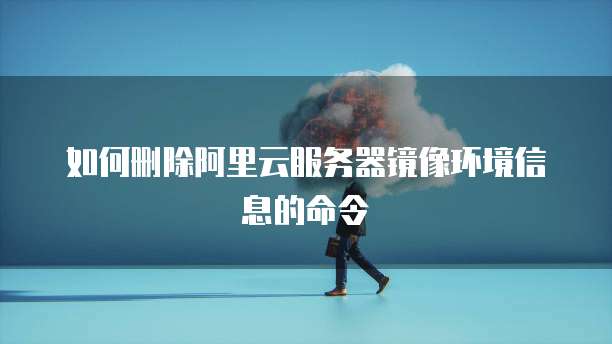如何删除阿里云服务器镜像环境信息的命令
