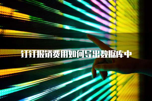 钉钉报销费用如何导出数据库中