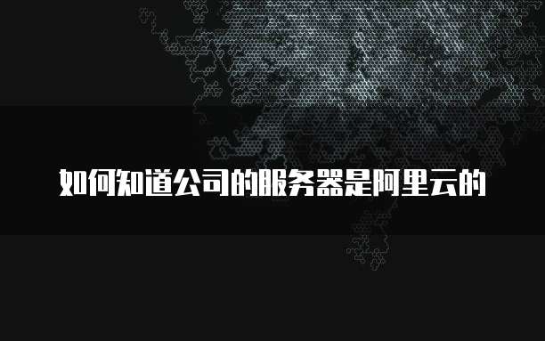 如何知道公司的服务器是阿里云的