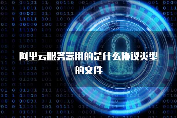 阿里云服务器用的是什么协议类型的文件