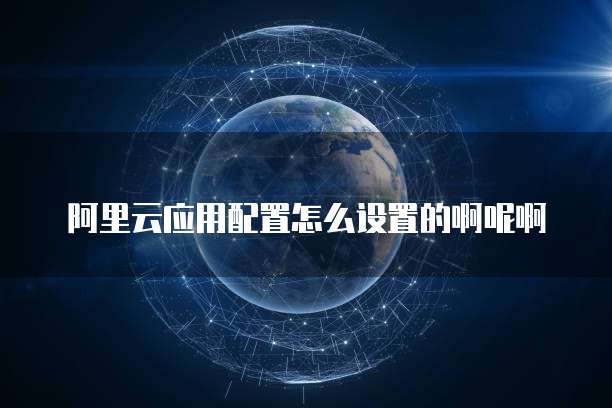 阿里云应用配置怎么设置的啊呢啊