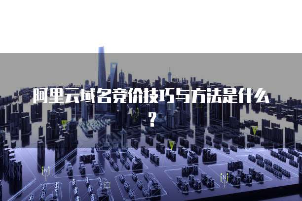 阿里云域名竞价技巧与方法是什么?