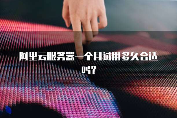 阿里云服务器一个月试用多久合适吗?