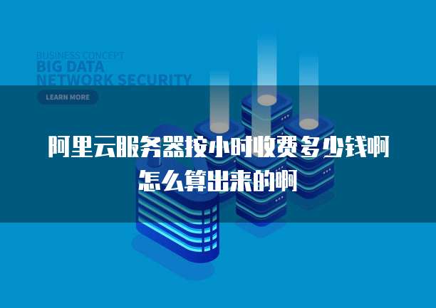 阿里云服务器按小时收费多少钱啊怎么算出来的啊
