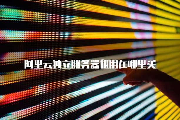 阿里云独立服务器租用在哪里买