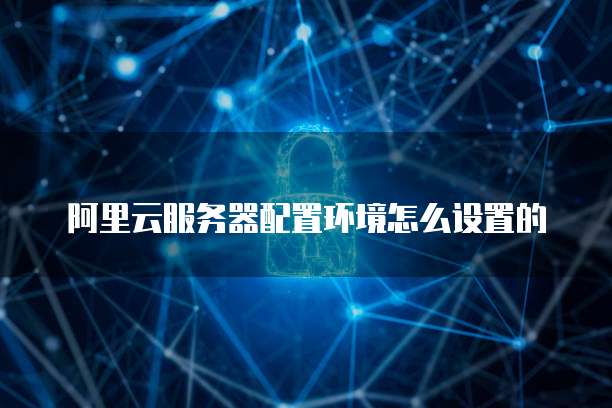 阿里云服务器配置环境怎么设置的