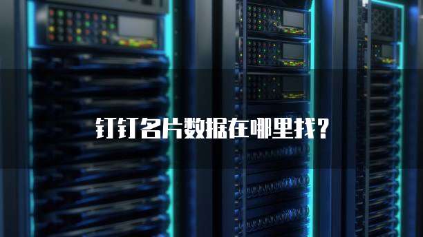 钉钉名片数据在哪里找?