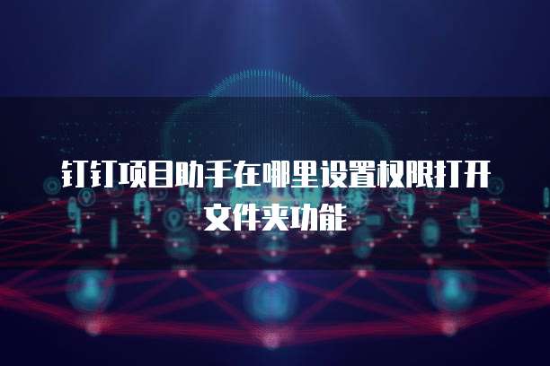 钉钉项目助手在哪里设置权限打开文件夹功能
