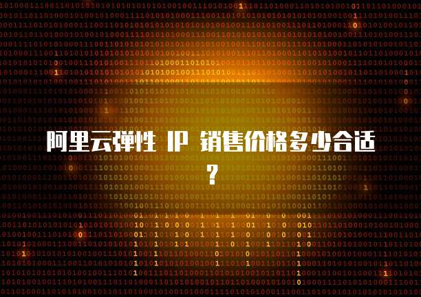 阿里云弹性 IP 销售价格多少合适？