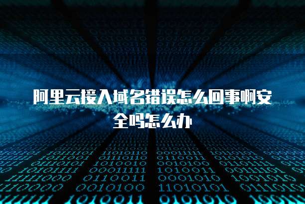 阿里云接入域名错误怎么回事啊安全吗怎么办