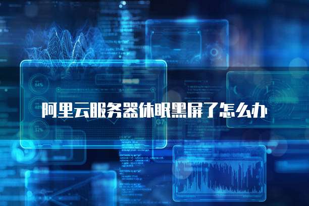 阿里云服务器休眠黑屏了怎么办