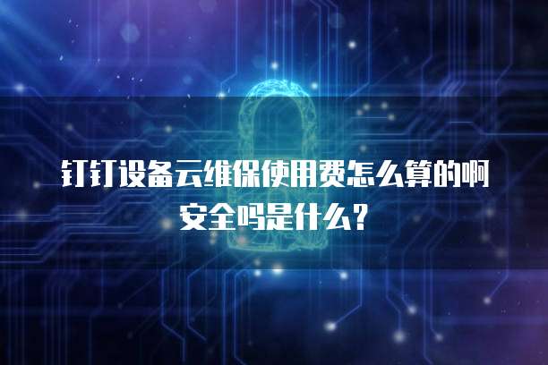 钉钉设备云维保使用费怎么算的啊安全吗是什么?