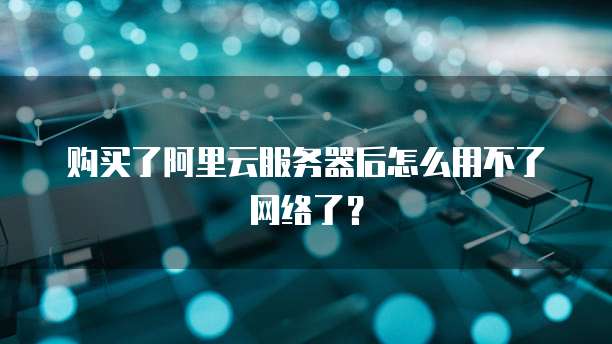 购买了阿里云服务器后怎么用不了网络了?