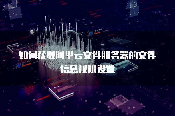 如何获取阿里云文件服务器的文件信息权限设置