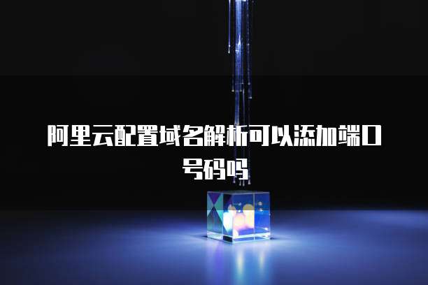 阿里云配置域名解析可以添加端口号码吗