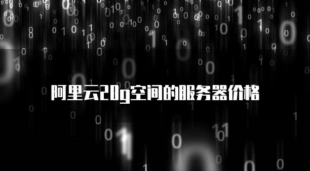 阿里云20g空间的服务器价格
