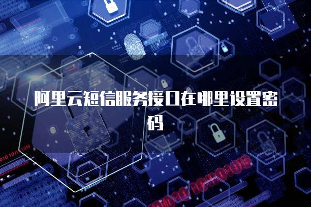 阿里云短信服务接口在哪里设置密码