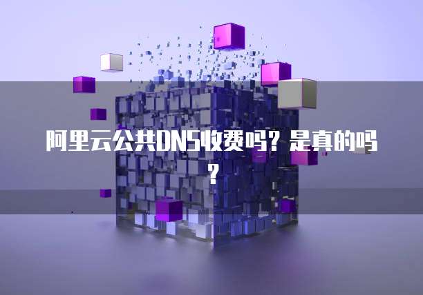 阿里云公共DNS收费吗？是真的吗？
