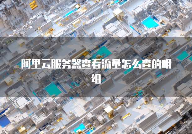 阿里云服务器查看流量怎么查的明细