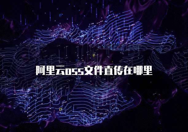 阿里云oss文件直传在哪里