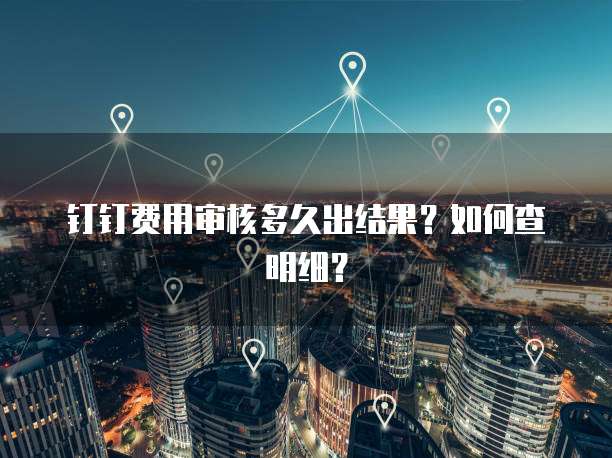 钉钉费用审核多久出结果？如何查明细？
