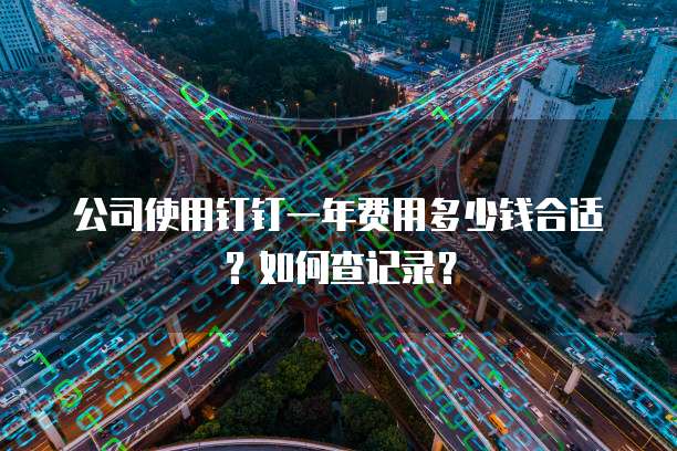 公司使用钉钉一年费用多少钱合适?如何查记录?