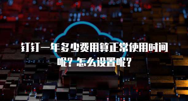 钉钉一年多少费用算正常使用时间呢?怎么设置呢?