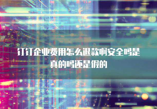 钉钉企业费用怎么退款啊安全吗是真的吗还是假的