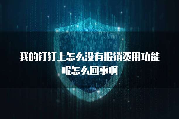我的钉钉上怎么没有报销费用功能呢怎么回事啊