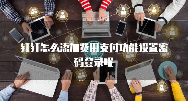 钉钉怎么添加费用支付功能设置密码登录呢