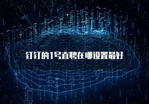 钉钉的1号直聘在哪设置最好