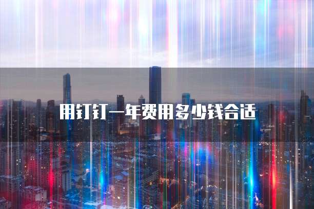 用钉钉一年费用多少钱合适