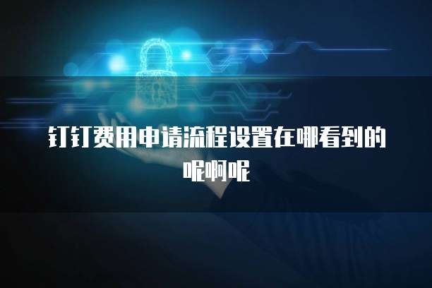 钉钉费用申请流程设置在哪看到的呢啊呢