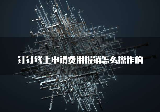 钉钉线上申请费用报销怎么操作的