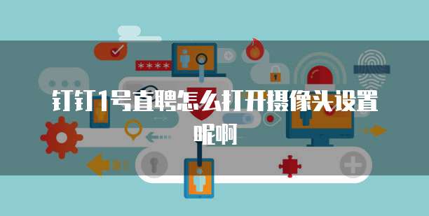 钉钉1号直聘怎么打开摄像头设置呢啊