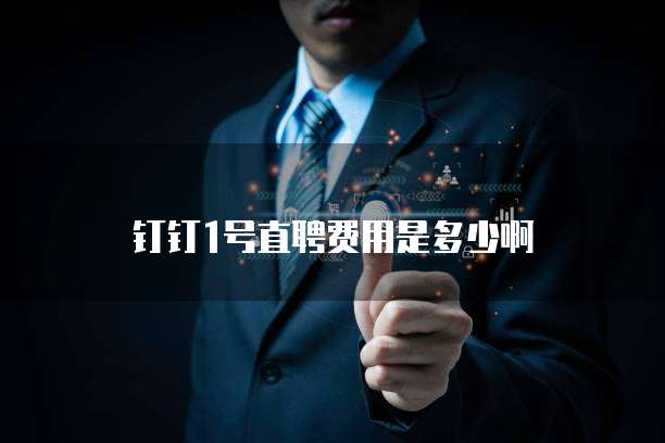 钉钉1号直聘费用是多少啊
