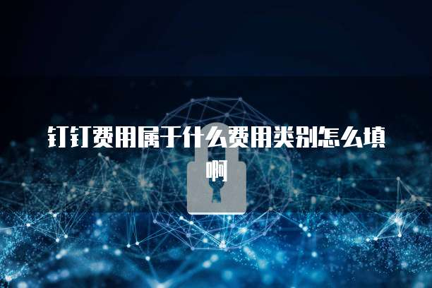 钉钉费用属于什么费用类别怎么填啊