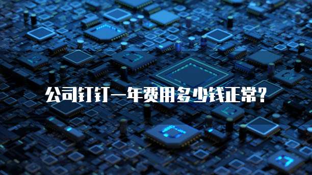 公司钉钉一年费用多少钱正常？