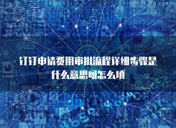 钉钉申请费用审批流程详细步骤是什么意思呀怎么填