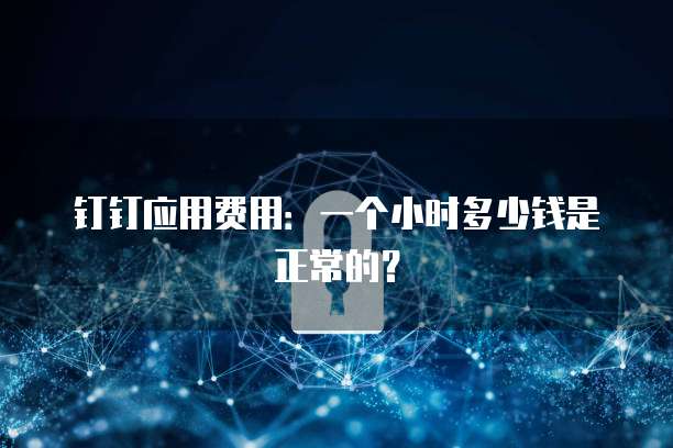 钉钉应用费用:一个小时多少钱是正常的?
