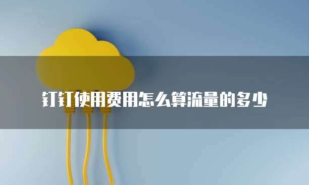 钉钉使用费用怎么算流量的多少