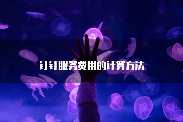 钉钉服务费用的计算方法