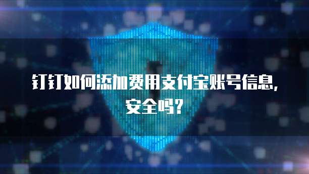 钉钉如何添加费用支付宝账号信息,安全吗?