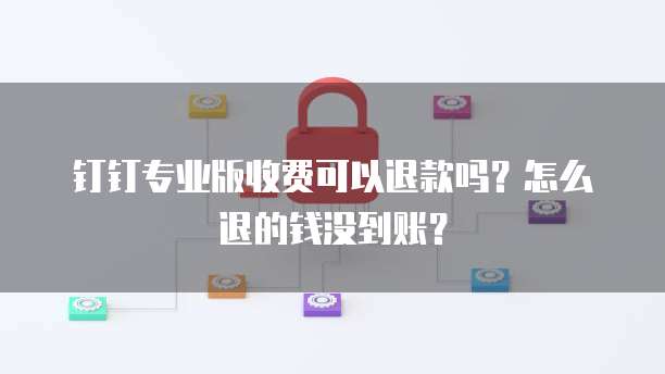 钉钉专业版收费可以退款吗?怎么退的钱没到账?