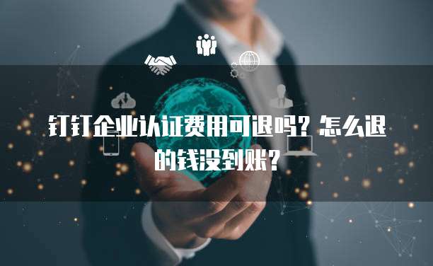 钉钉企业认证费用可退吗?怎么退的钱没到账?