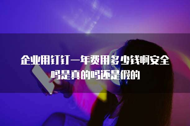 企业用钉钉一年费用多少钱啊安全吗是真的吗还是假的